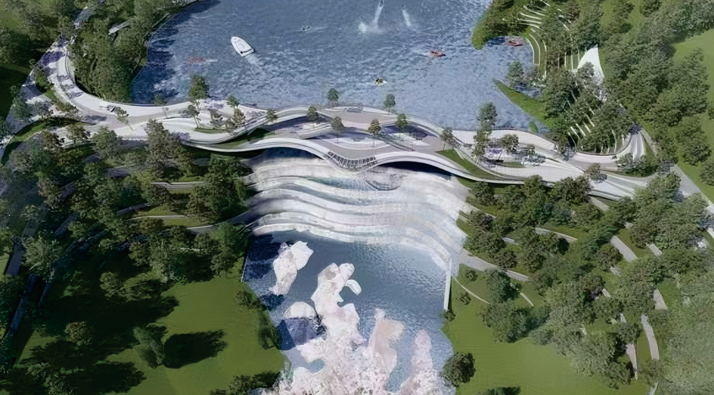 麓溪湖生态调节坝